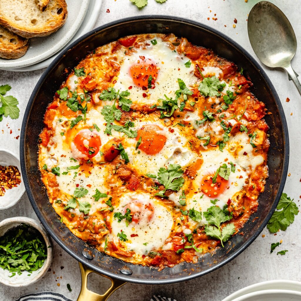 Breakfast Eggs and Tomato Skillet